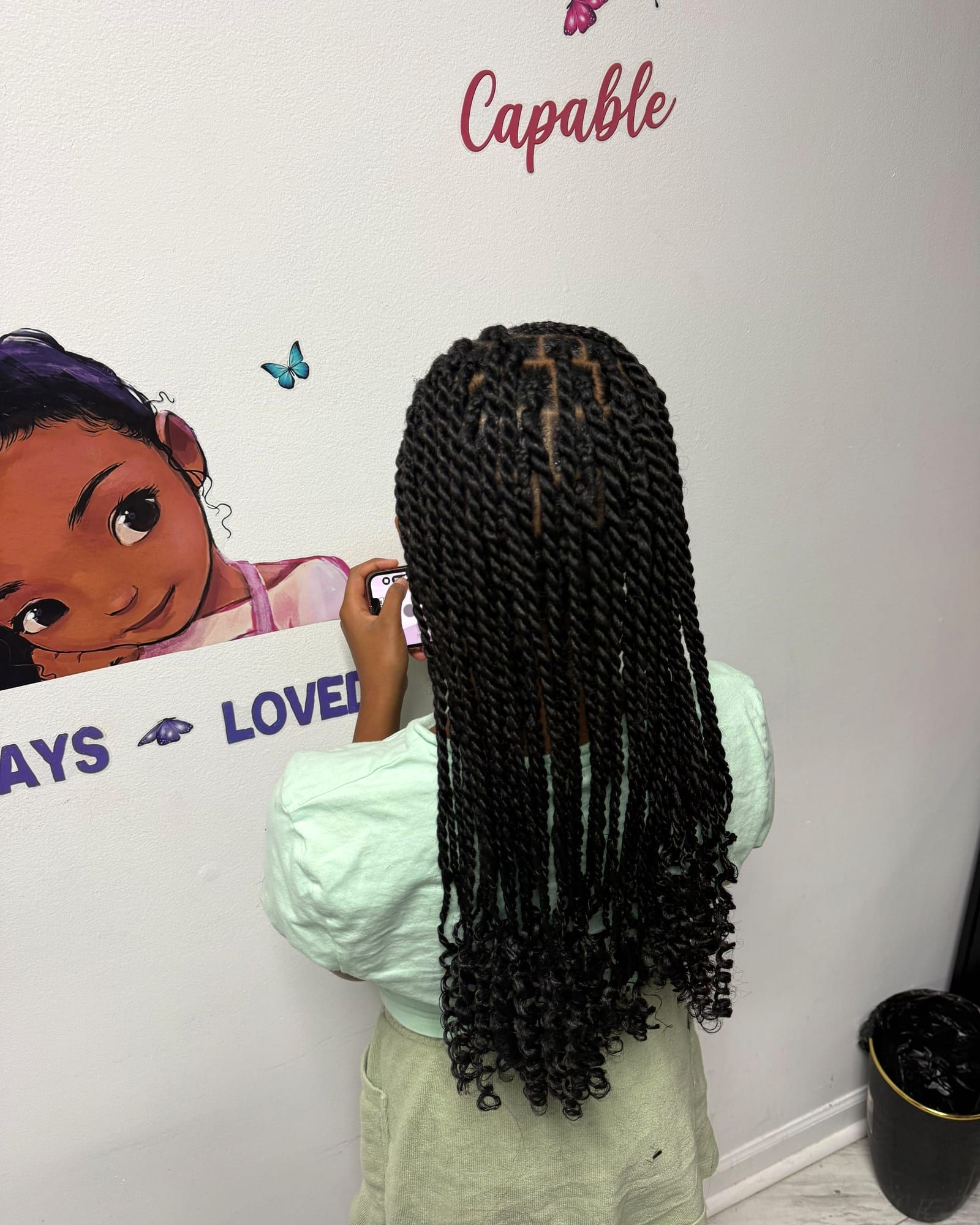 Kids twists with curly ends